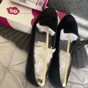 Nordstrom black suede flats